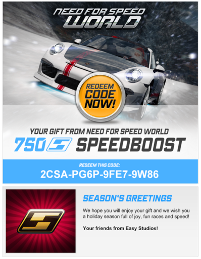 Need for Speed: World - Need for Speed World Подарочный код на 750 SB